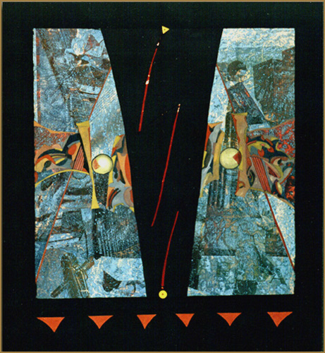 Il lampo, 2002, tecnica mista su legno