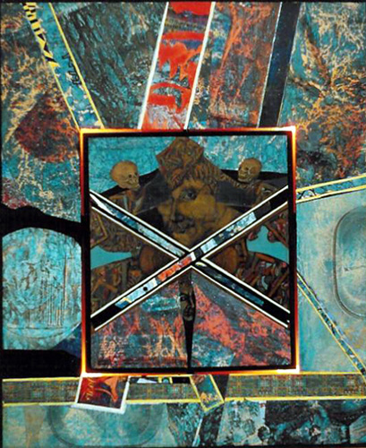 La mia icona, 2002, tecnica mista su legno