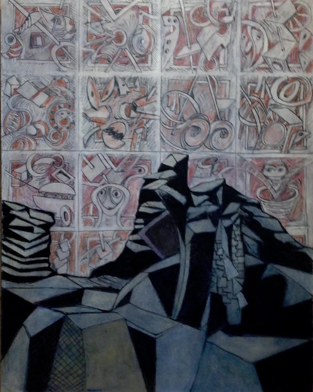 La roccia, tecnica mista