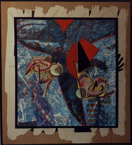 Senza titolo, 2002, tecnica mista su legno