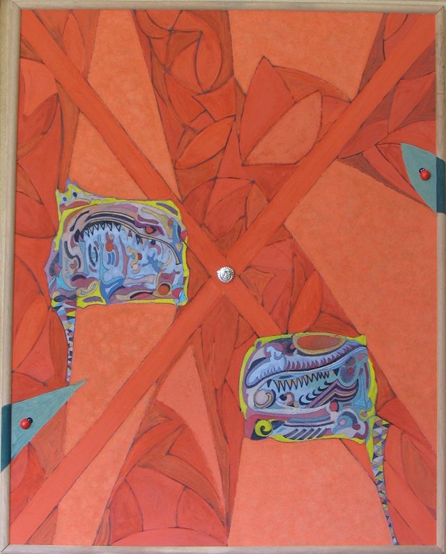 Opera di Giovanni Manganaro, 2005, tecnica mista, cm 82 × 63