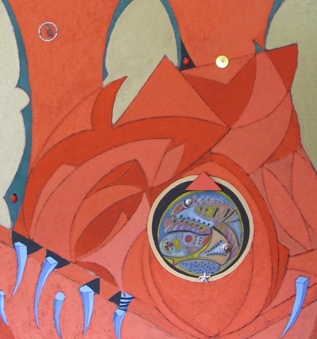 Opera di Giovanni Manganaro, 2005, tecnica mista, cm 77 × 71