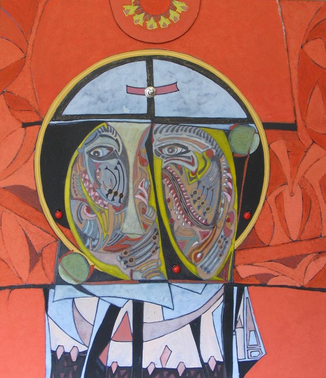 Opera di Giovanni Manganaro, 2005, tecnica mista, cm 82 × 72