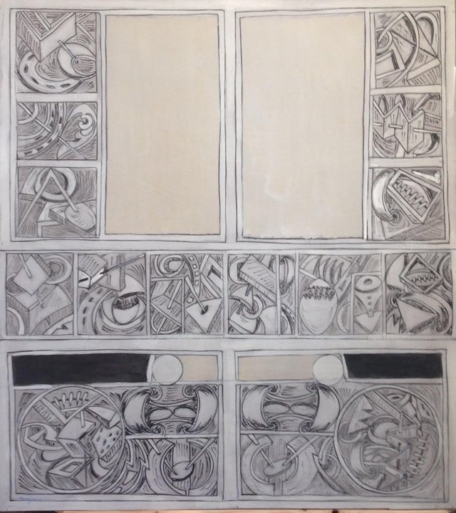 Opera di Giovanni Manganaro, 2022, tecnica mista, 92 × 82